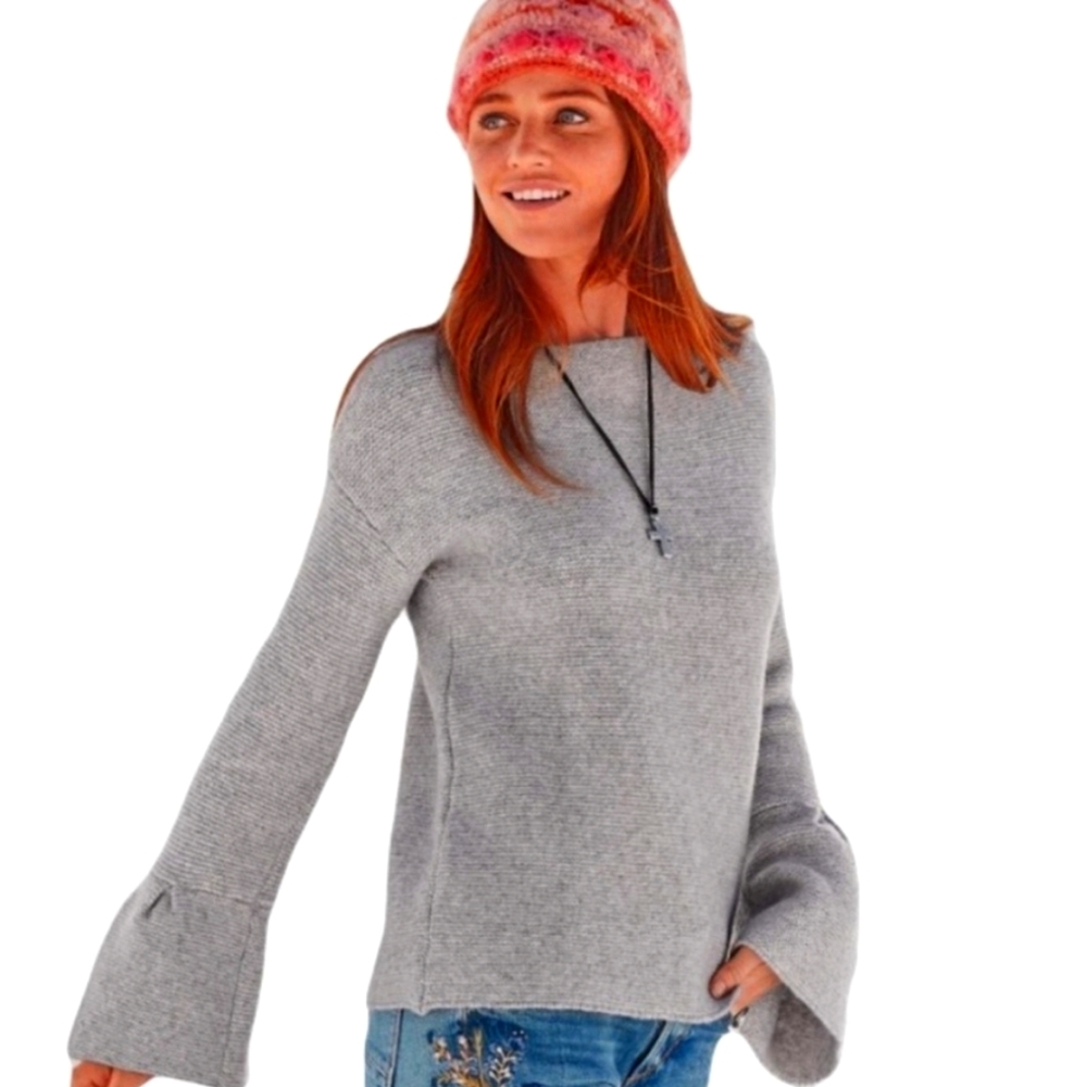 Sundance Wool Alpaca Blend Bell Sleeve Sweater